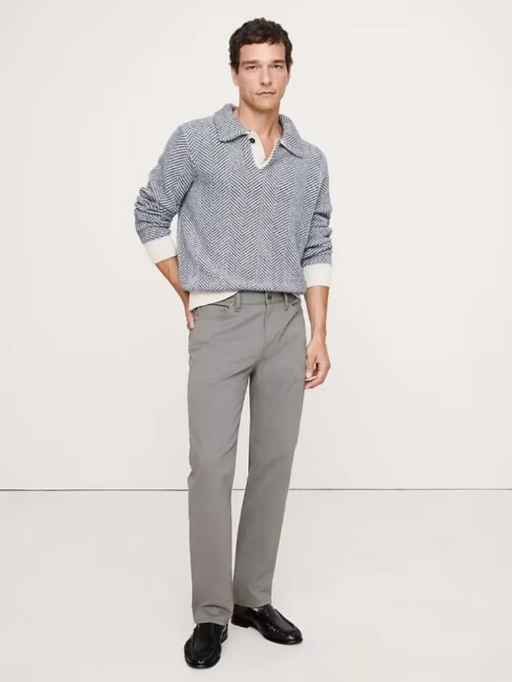 BANANA REPUBLIC Traveler Pant Slim Fit Charcoal Grey 34 x 34